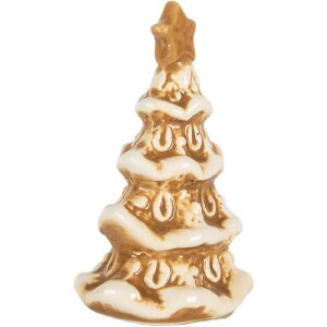 Clayre & Eef Décoration Sapin de Noël Céramique 6x5x9 cm