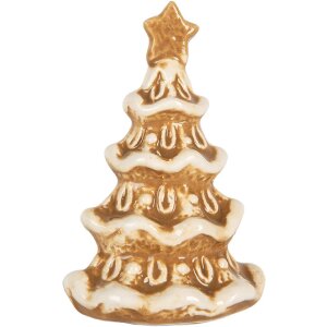 Clayre & Eef Décoration Sapin de Noël Céramique 6x5x9 cm