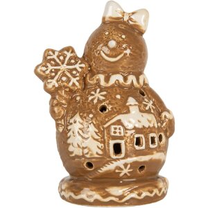 Clayre & Eef Décoration Bonhomme de Neige 9x7x13 cm