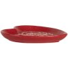 Clayre & Eef 6CE2359 Petite Assiette Céramique Rouge & Blanc 17x17x3 cm