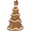 Clayre & Eef Bougeoir Sapin de Noël 11x8x17 cm