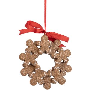 Clayre & Eef Décoration Suspendue Pain dÉpices 10x2x10 cm