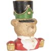 Clayre & Eef Bougeoir Ours 9x6x10 cm Marron et Rouge