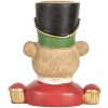 Clayre & Eef Bougeoir Ours 9x6x10 cm Marron et Rouge