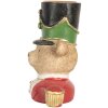 Clayre & Eef Bougeoir Ours 9x6x10 cm Marron et Rouge