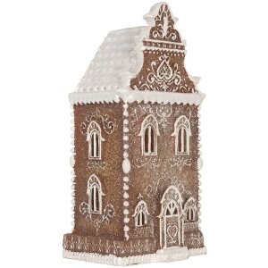 Clayre & Eef 6PR5806 Décoration Maison LED 17x15x35 cm Marron-Blanc