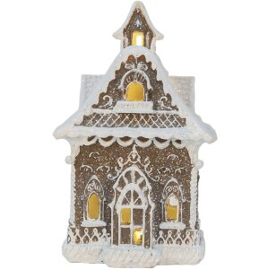 Clayre & Eef 6PR5810 Maison LED Décoration 13x12x20 cm