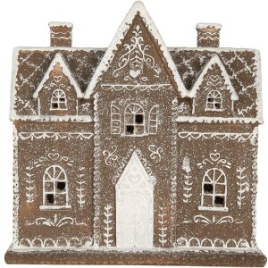 Clayre & Eef 6PR5814 Maison Décoration LED 26x10x25 cm Marron/Blanc