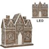 Clayre & Eef 6PR5814 Maison Décoration LED 26x10x25 cm Marron/Blanc