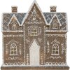 Clayre & Eef 6PR5814 Maison Décoration LED 26x10x25 cm Marron/Blanc