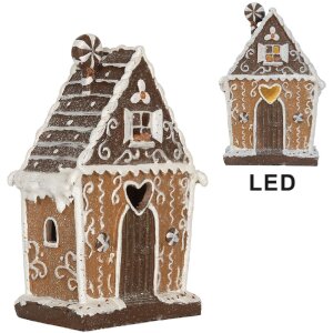 Clayre & Eef 6PR5822 Maison Décorative LED 14x9x21 cm
