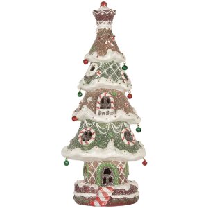 Clayre & Eef 6PR5828 Sapin de Noël décoratif LED 15x12x36 cm