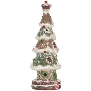 Clayre & Eef 6PR5828 Sapin de Noël décoratif LED 15x12x36 cm