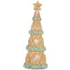 Clayre & Eef 6PR5830 Décoration Sapin de Noël Ø 9x25 cm Brun-Vert