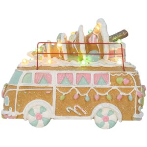 Clayre & Eef 6PR5837 Bus Décoratif LED 31x12x23 cm