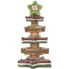 Clayre & Eef 6PR5838 Déco Sapin de Noël LED 15x29 cm Marron-Rouge