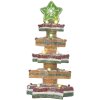 Clayre & Eef 6PR5838 Déco Sapin de Noël LED 15x29 cm Marron-Rouge