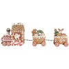 Clayre & Eef Train Décoratif 33x10x15 cm Brun-Rouge
