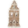 Maison Décorative LED Clayre & Eef 9x7x18 cm Braun-Rosa