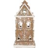 Maison Décorative LED Clayre & Eef 9x7x18 cm Braun-Rosa