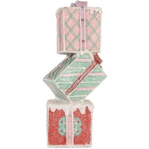 Clayre & Eef Décoration cadeaux empilés 14x16x36 cm