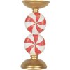 Clayre & Eef Bougeoir LED Or & Blanc 10x23 cm