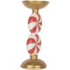 Clayre & Eef Bougeoir LED Or & Blanc 10x23 cm