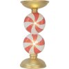 Clayre & Eef Bougeoir LED Or & Blanc 10x23 cm