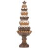Clayre & Eef 6PR5852 Déco Sapin de Noël Ø 11x33 cm Marron & Blanc
