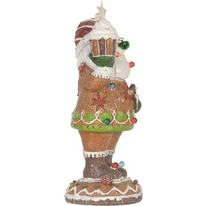 Clayre & Eef Père Noël avec LED 15x13x32 cm