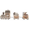 Clayre & Eef 6PR5856 Train Décoratif 33x10x15 cm Marron et Blanc