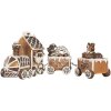 Clayre & Eef 6PR5856 Train Décoratif 33x10x15 cm Marron et Blanc