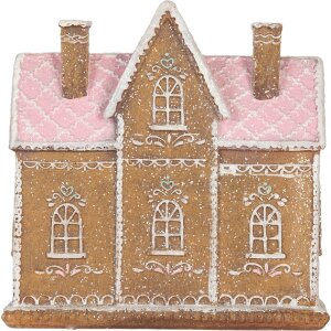 Clayre & Eef Maison Décorative LED 21x8x20 cm Braun Rosa