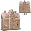Clayre & Eef Maison Décorative LED 21x8x20 cm Braun Rosa