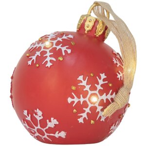 Clayre & Eef 6PR5858 Boule de Noël LED Ø 12x14 cm