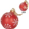 Clayre & Eef 6PR5858 Boule de Noël LED Ø 12x14 cm
