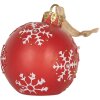 Clayre & Eef 6PR5858 Boule de Noël LED Ø 12x14 cm