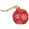 Clayre & Eef 6PR5858 Boule de Noël LED Ø 12x14 cm