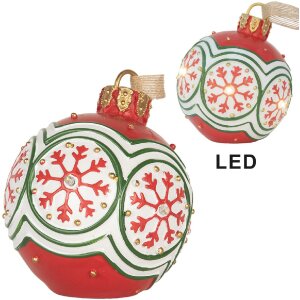 Clayre & Eef Boule de Noël LED 12x14 cm
