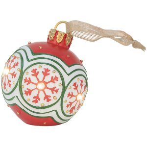 Clayre & Eef Boule de Noël LED 12x14 cm