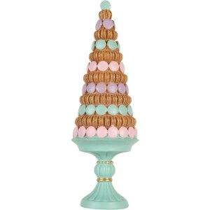 Sapin de Noël Décoratif Ø 13x40 cm Vert & Marron Clayre & Eef