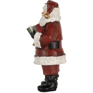Clayre & Eef Père Noël avec Livre 10x10x21 cm