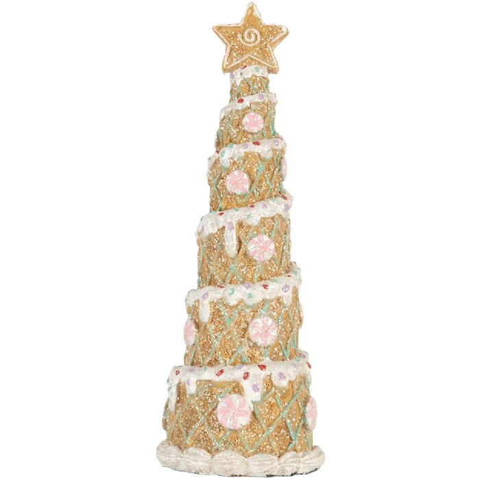 Clayre & Eef 6PR5866 Décoration Sapin de Noël 9x25 cm