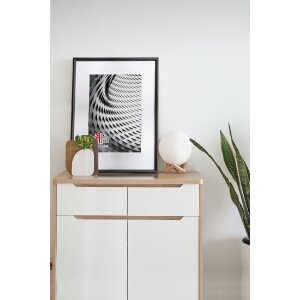 FramesFactory Cadre Photo Bois Finger 40x50cm Noir Acrylique