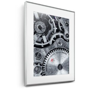 FramesFactory Cadre Photo Aluminium 60x80 cm Argent Acrylglas