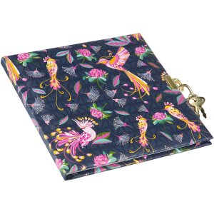 Goldbuch Journal Oiseaux Tropicaux Bleu 16x16 cm - Avec Cadenas