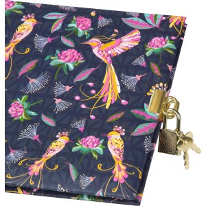 Goldbuch Journal Oiseaux Tropicaux Bleu 16x16 cm - Avec Cadenas
