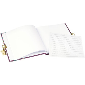 Goldbuch Journal Oiseaux Tropicaux prune 16x16 cm avec cadenas