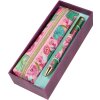 Goldbuch Set stylo préféré & trousse Tropical Birds