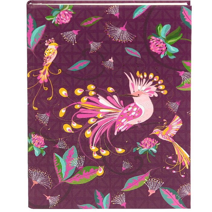 Goldbuch Carnet Oiseaux Tropicaux Prune 15x22 cm